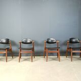Vintage Cowhorn Dining Chairs by Tijsseling Meubelfabriek, Hulmefa, 1960s,