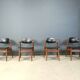 Chaises de salle à manger vintage Cowhorn par Tijsseling Meubelfabriek, Hulmefa, 1960,