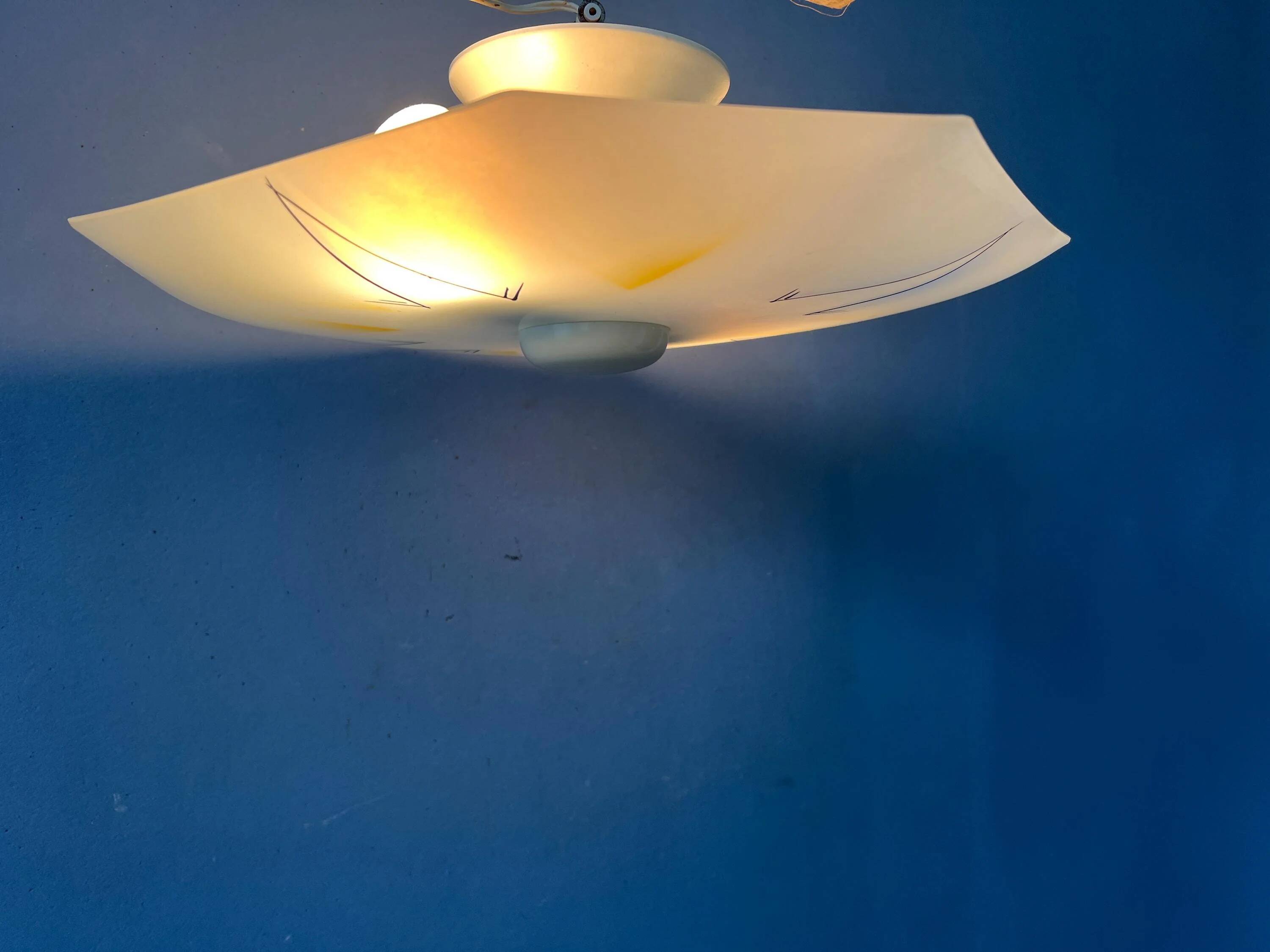 Mid-Century vintage glass ceiling light