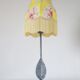 Table lamp – Vintage base and fringed floral shade