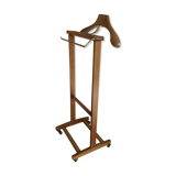 Valet de chambre à roulettes bois laiton