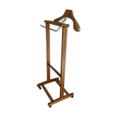 Valet de chambre à roulettes bois laiton