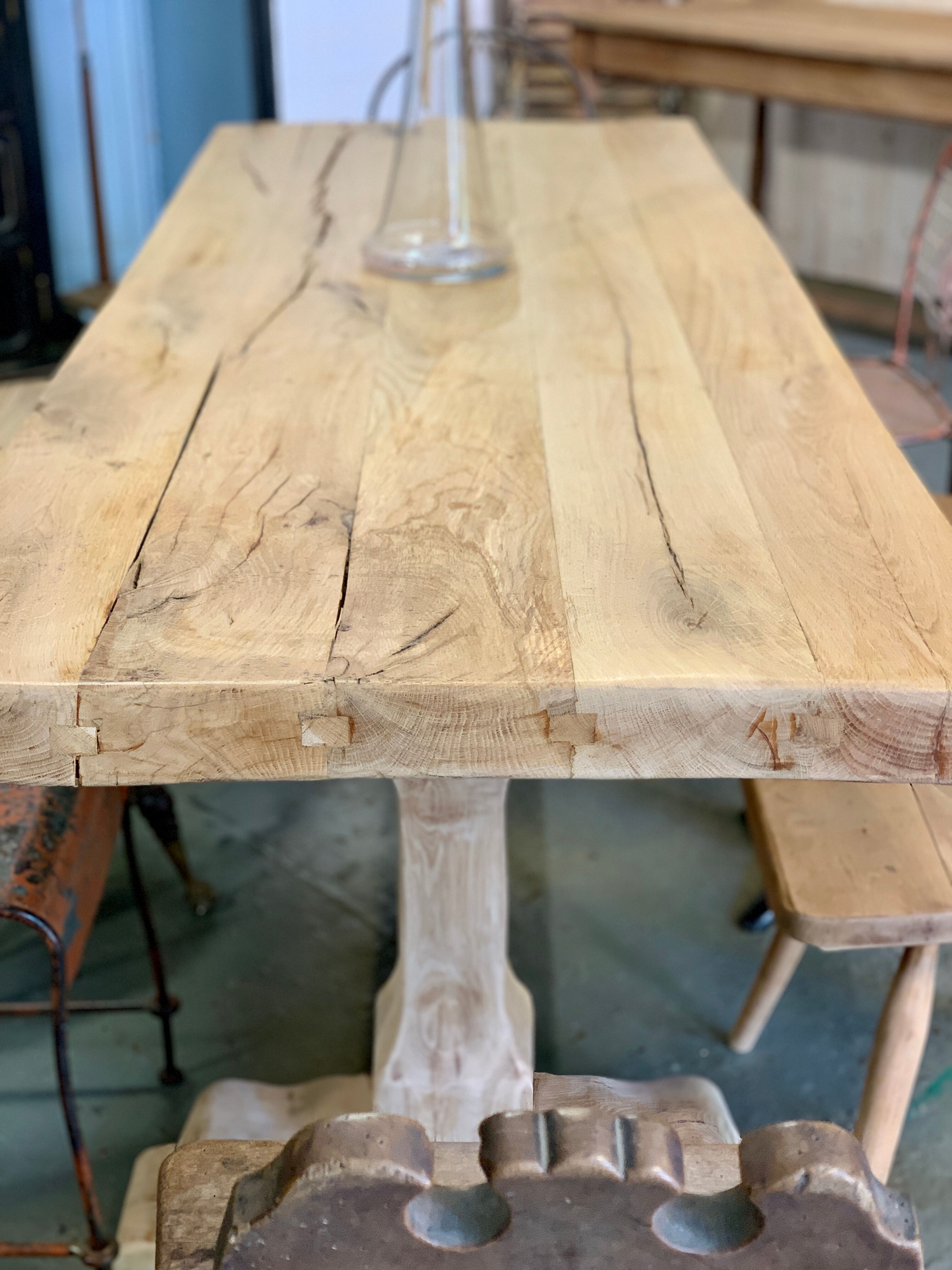 Farm table foot oak monastery 1930