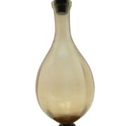 Art Deco decanter, pink glass, Poland, 1930s.