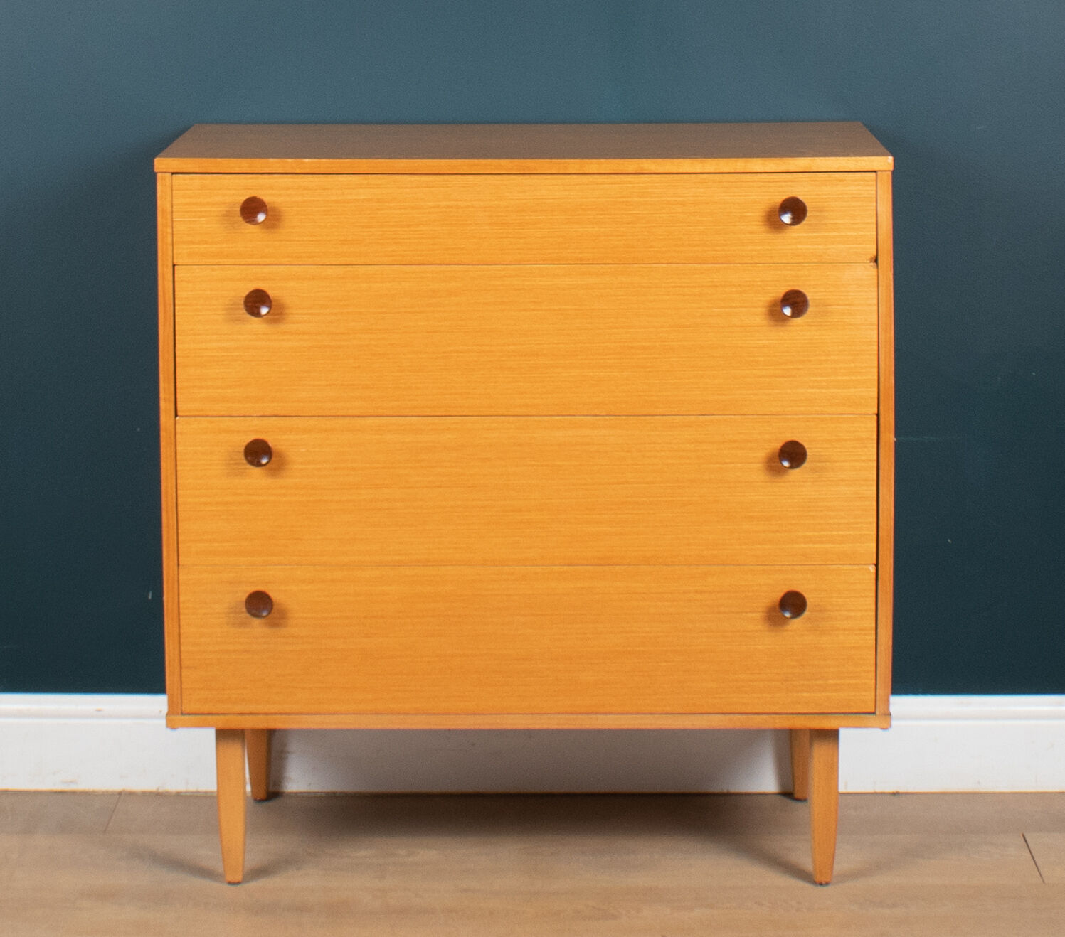 Retro honey teak 1960s avalon chest of drawers