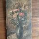 Small antique wooden drawer unit with floral painting, 1900.