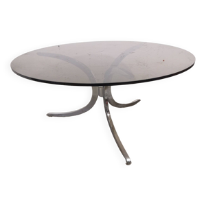 Table basse vintage, - chrome verre