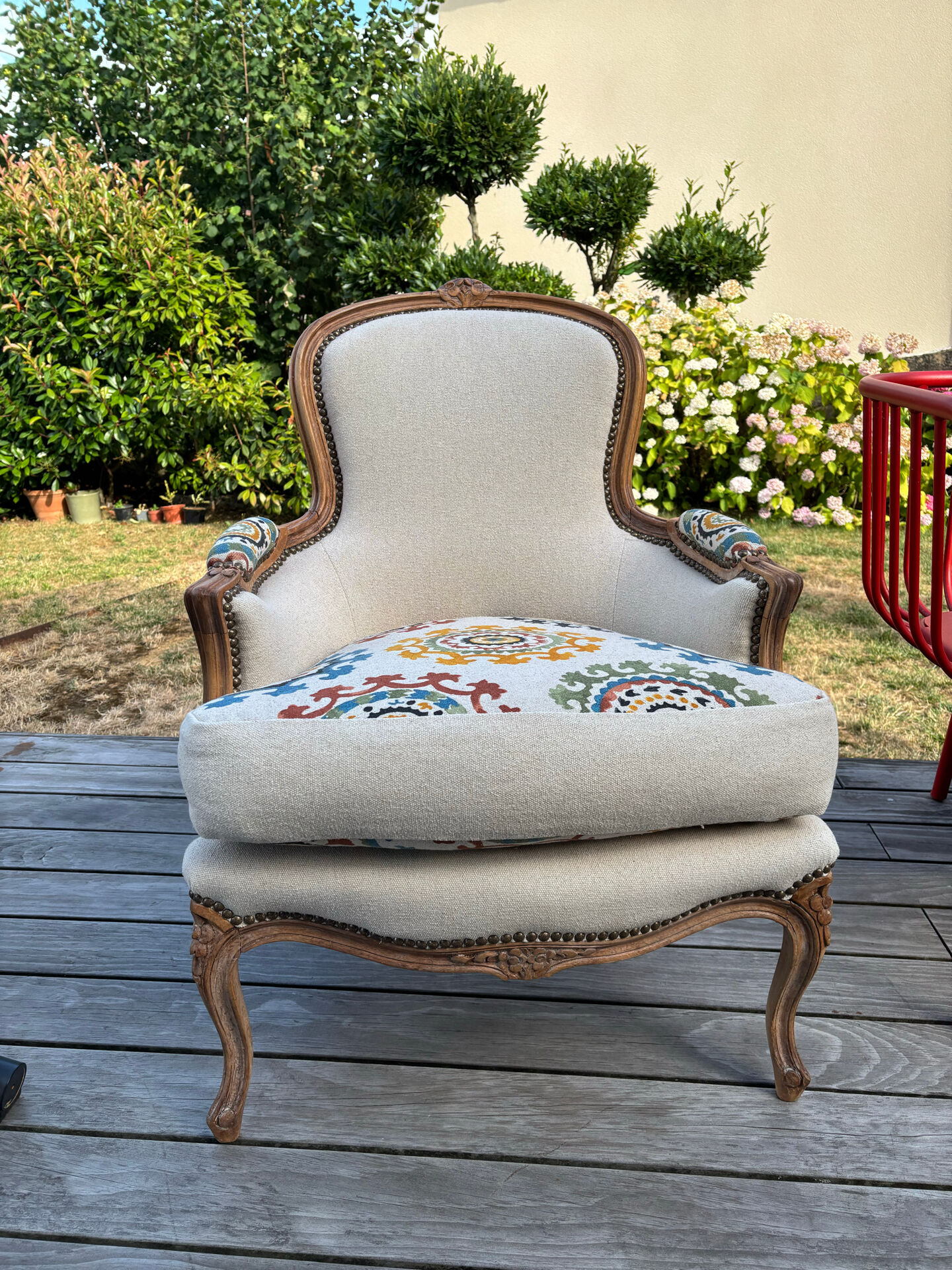 Bergère armchair in Louis XV style