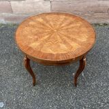 Regency style coffee table Inlaid pedestal table, curved legs