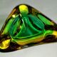 Murano - yellow gold & green pocket empty