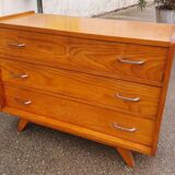 Compass feet chest of drawers