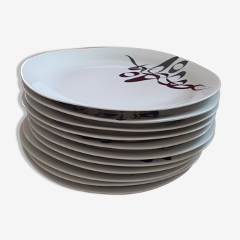 10 porcelain plates Viant- Benard