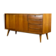 Midcentury Walnut Sideboard with sliding doors and drawers, 1950s