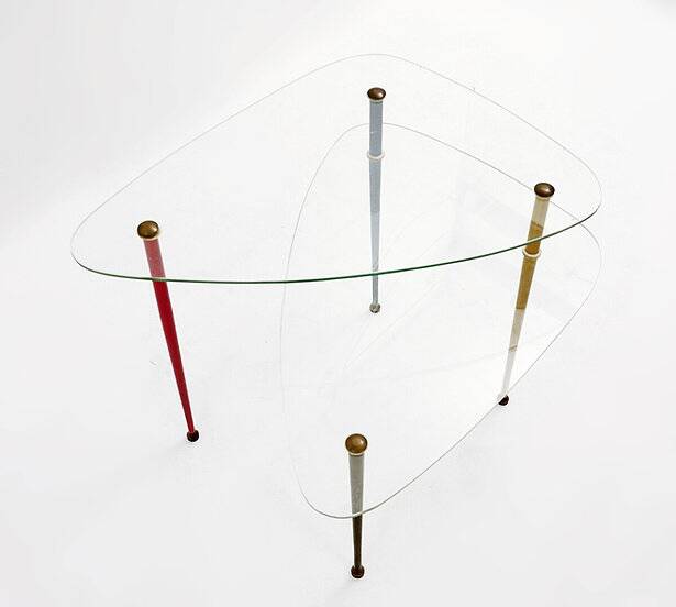 Italian "Arlecchino" side table by Edoardo Paoli for Vitrex, 1950s