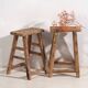 Ancient Asian stools (circa 1900). Set of two pieces