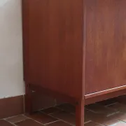 Small Ulferts teak sideboard from the 1960s with integrated handles.