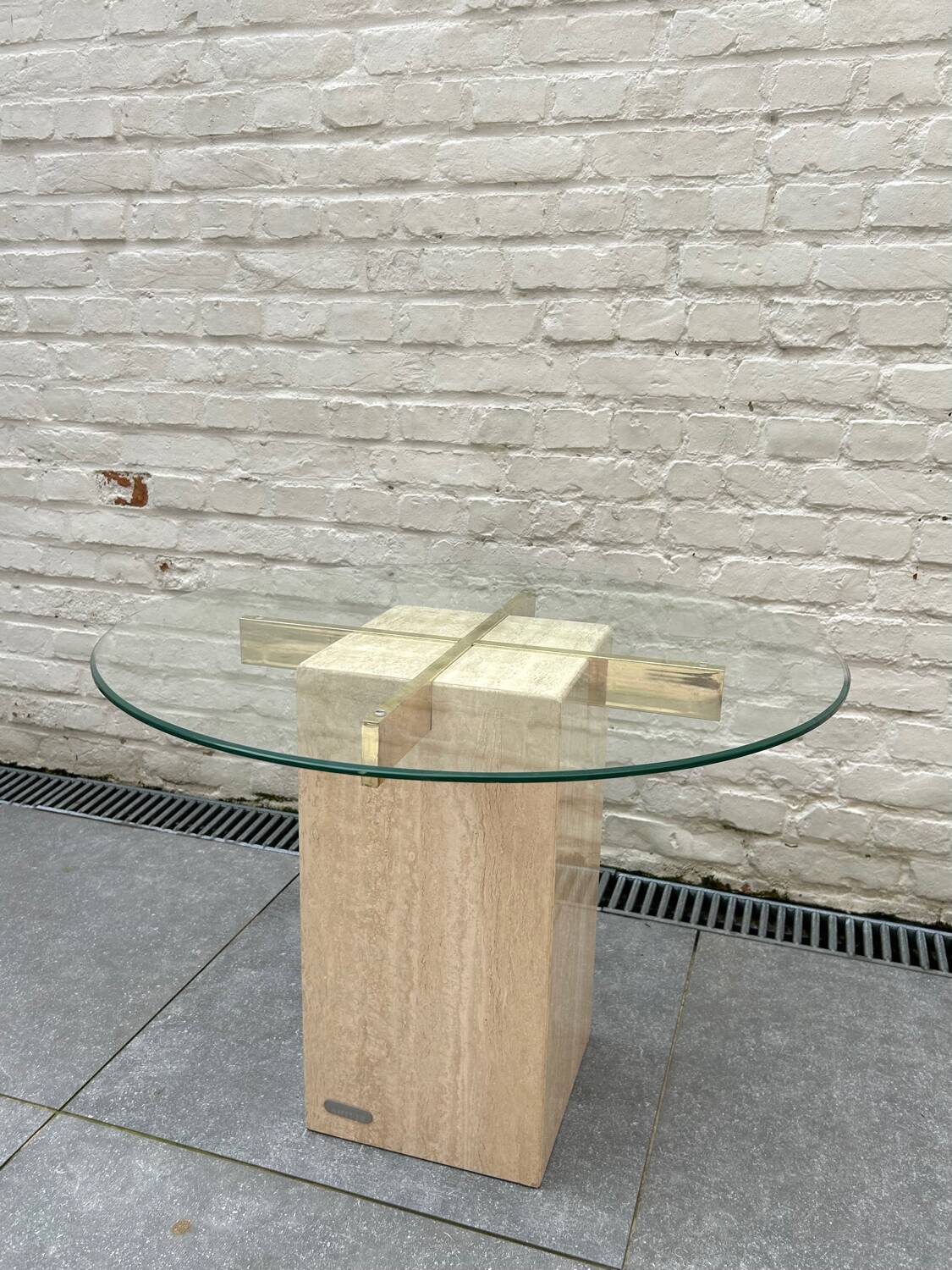 Artedi travertine coffee table 1970