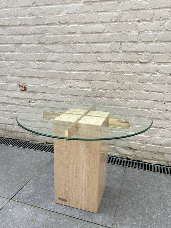 Table basse travertin Artedi 1970
