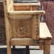Fauteuil, chayère ou trône en bois, début 19ème siècle.