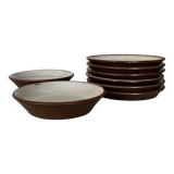 Dessert service in Gien stoneware, vintage 1970