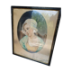 Tableau pastel portrait jeune fille XIXth signé