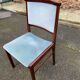Scandinavian chair in solid teak and blue velvet from the 1960s