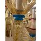 1970s Italian Chandelier Style Murano Glass Multicolors With Flowers
