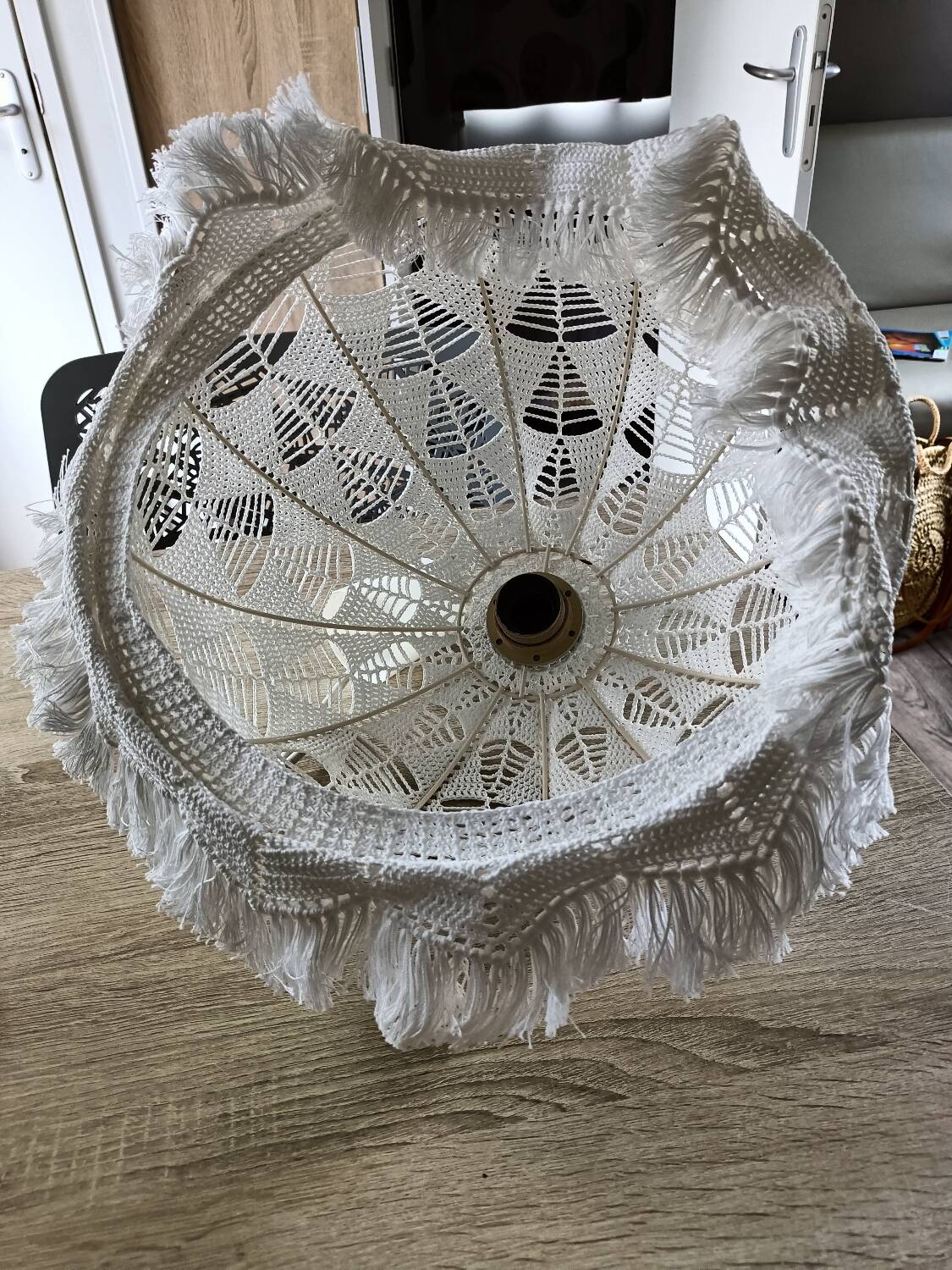 Vintage crochet lampshade
