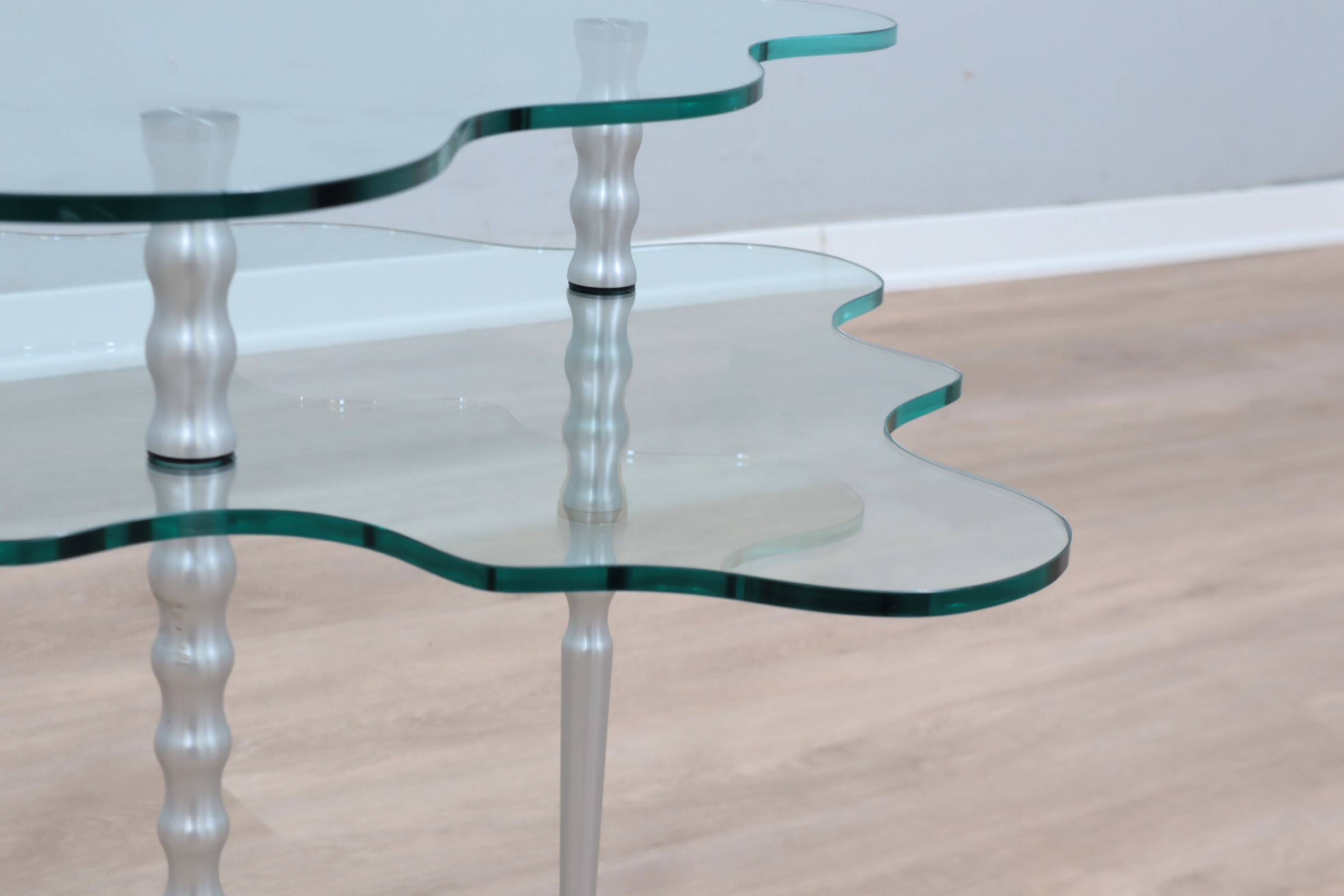 Alessandro Mendini post-modern glass coffee table 1980s