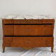 Neoclassical commode in Louis XVI style – marquetry, bronze & marble