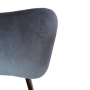 Mid-Century Butterfly Chair in navy grey fabric and walnut wood, Europe, 1960.