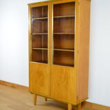 Vintage blond oak glazed library 1950