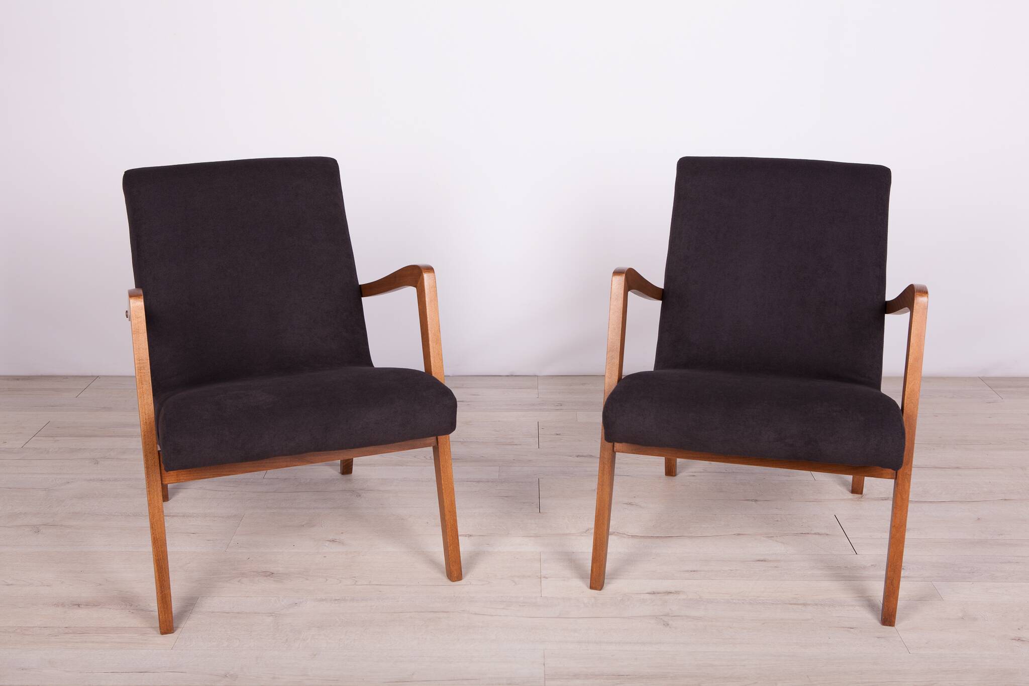 Type 300-138 Beech Armchairs from Bystrzyckie Furniture Factory, 1960s, Set of 2