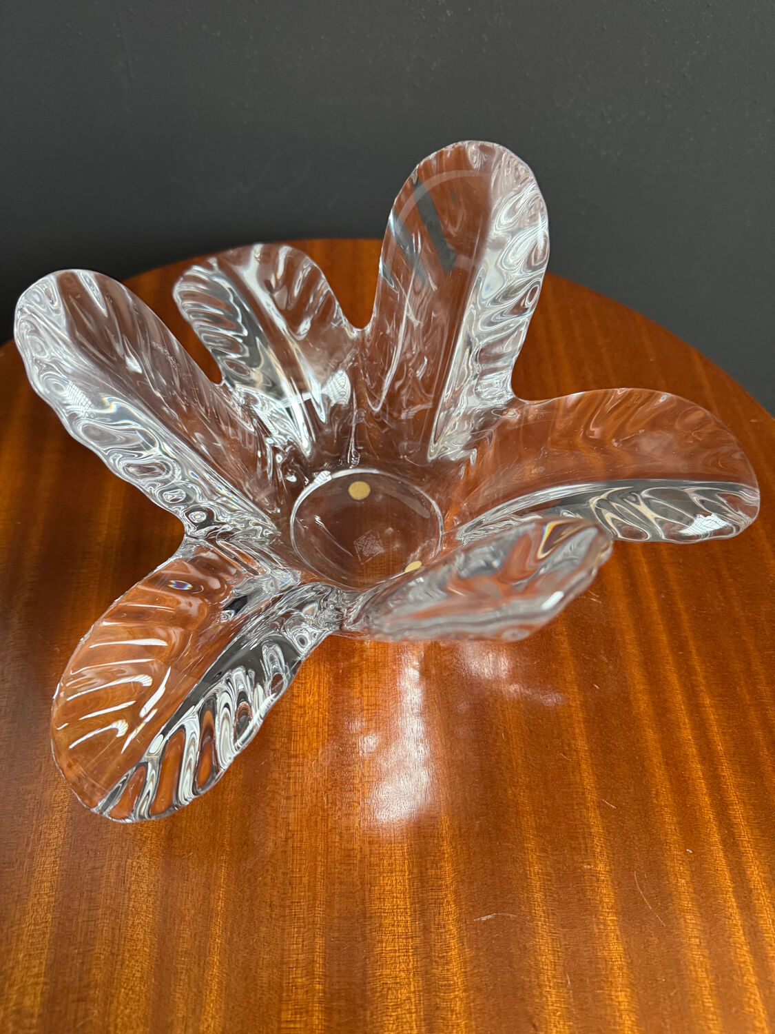 Crystal palm tree catchall, 1970s