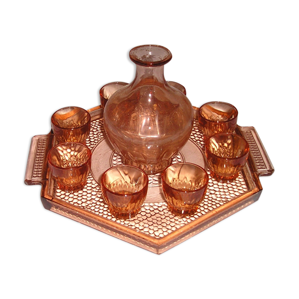 Service à liqueur en verre des années 50