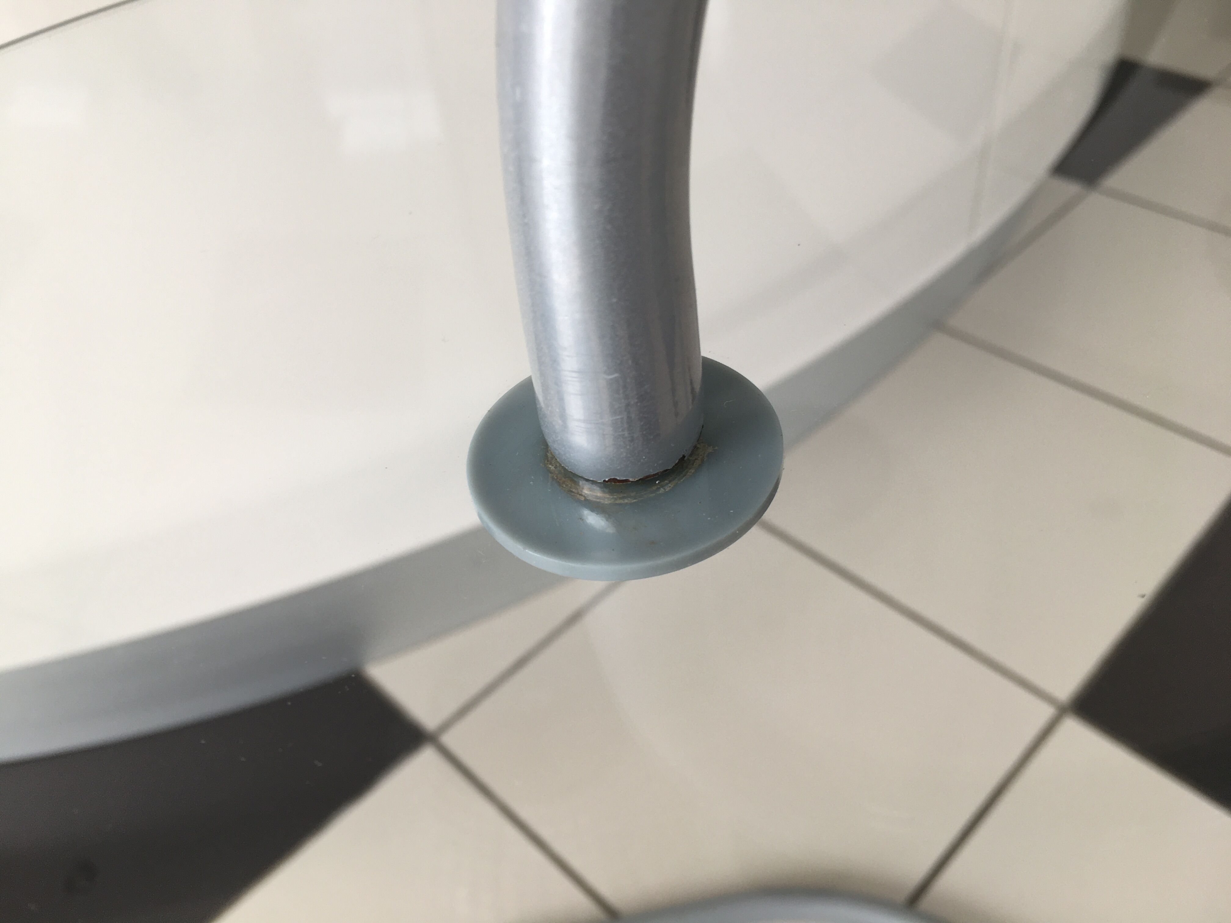 Metal table and glass ikea 1980