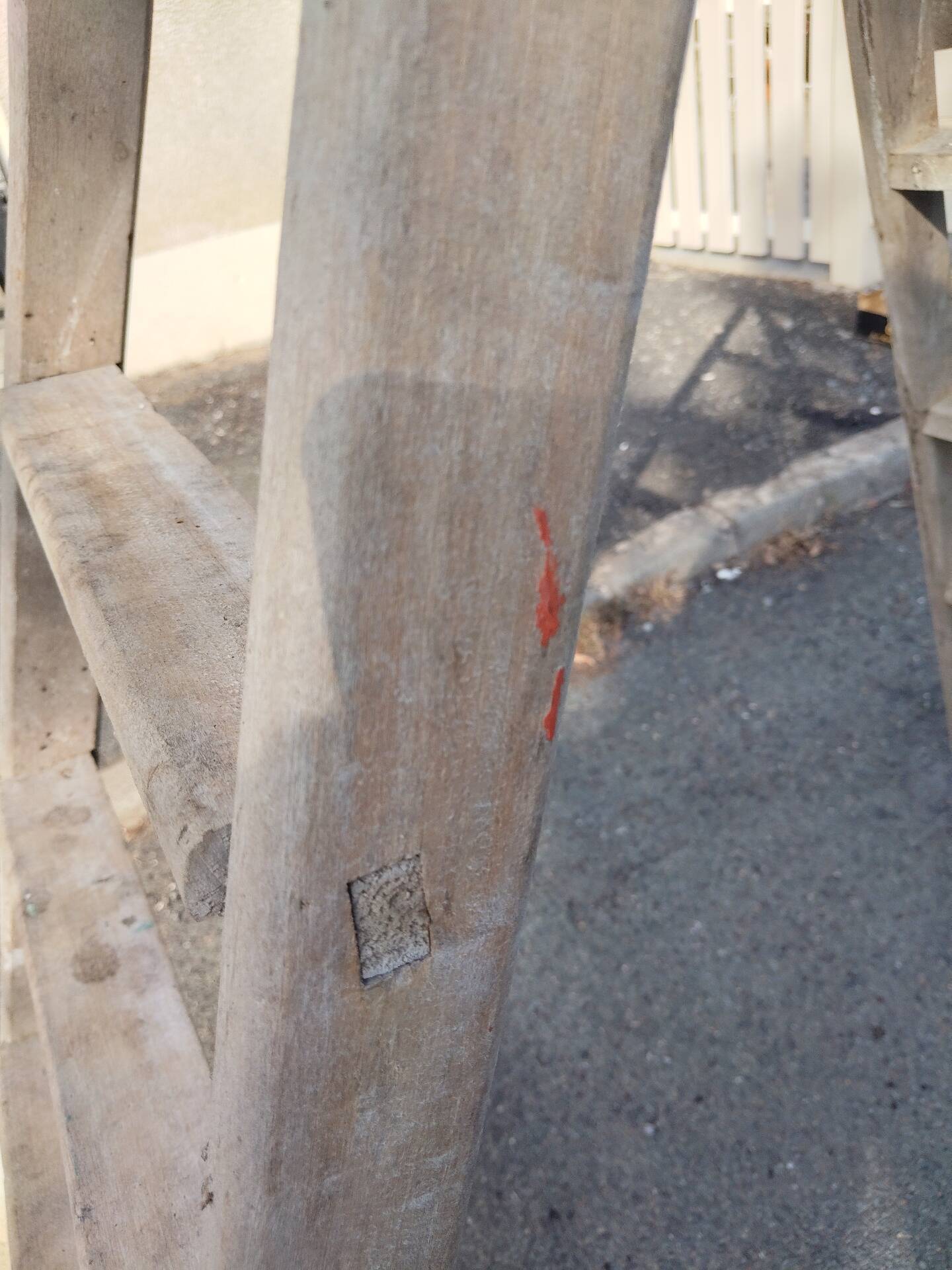 Workshop step stool in wood