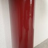 Red lacquered console and its mirror from the 80s