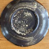 Set of 6 Morvan-signed glazed stoneware dinner plates – ceramics