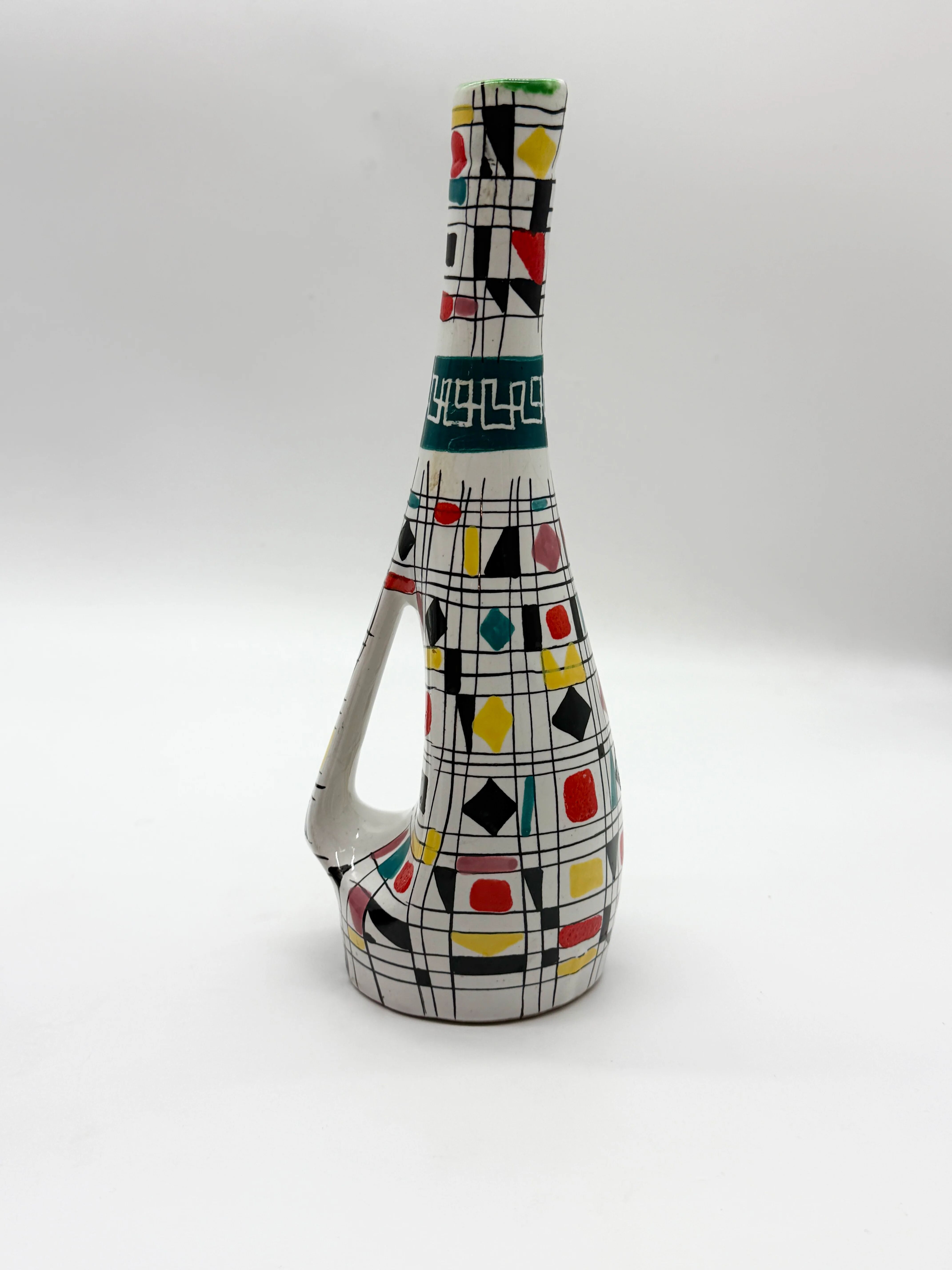 Vase / ewer in ceramic maiolica Deruta, Italy, 1960s