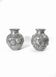 Pair of Art Deco vases in aluminium Signed