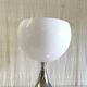 Table lamp in chrome metal and white globe - mid 20th century.