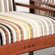Set of 4 Art Deco design dining chairs with luxurious fabric upholstery