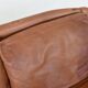 Canapé scandinave trois places en palissandre et cuir marron Danemark 1960