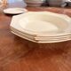Old Lot Faience Plate Creil Montereau 19th Century Ivory Pearl Decor