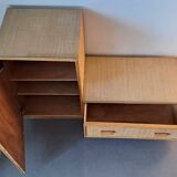 Commode en rotin Vintage 1960/70.