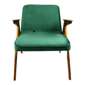 Green Bunny Armchair by Józef Chierowski, 1970s