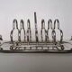 Silver metal taost holder