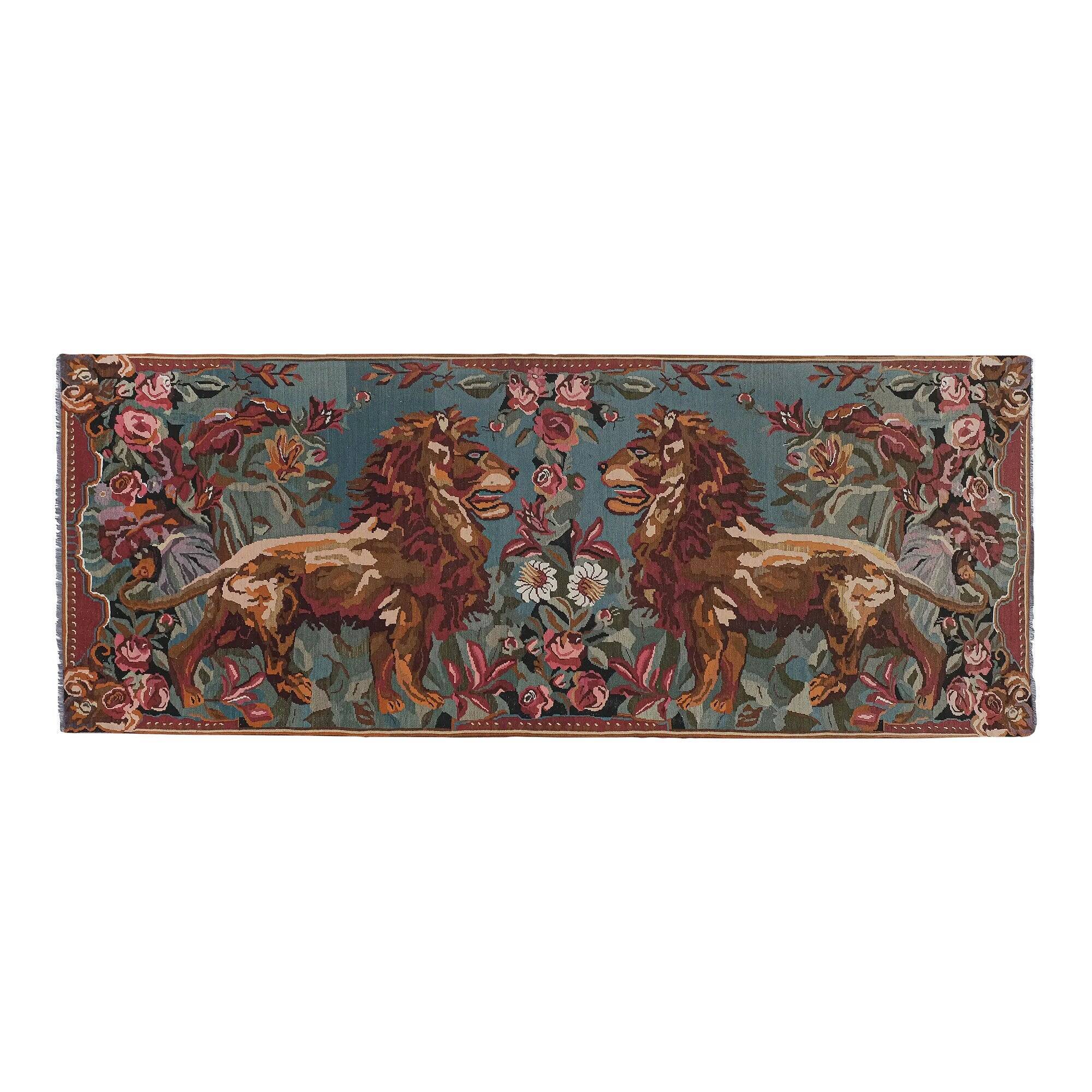 Tapis Kilim turc vintage tissé main
