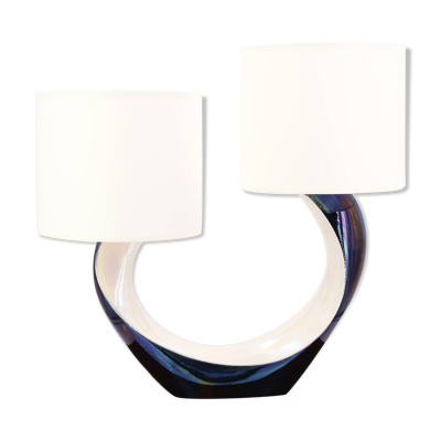 Lampe en céramique noire et blanche Verceram